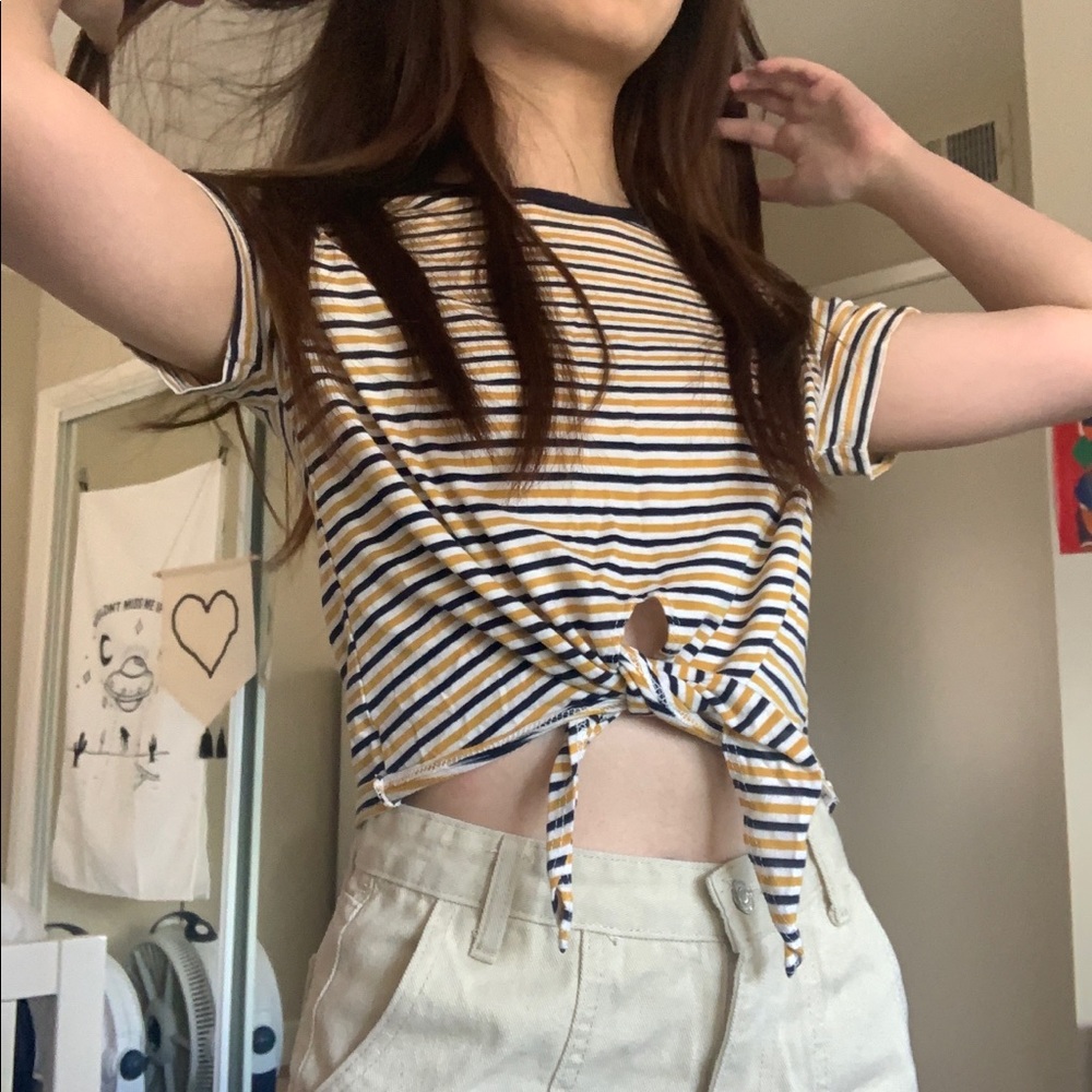 Striped Crop Tee